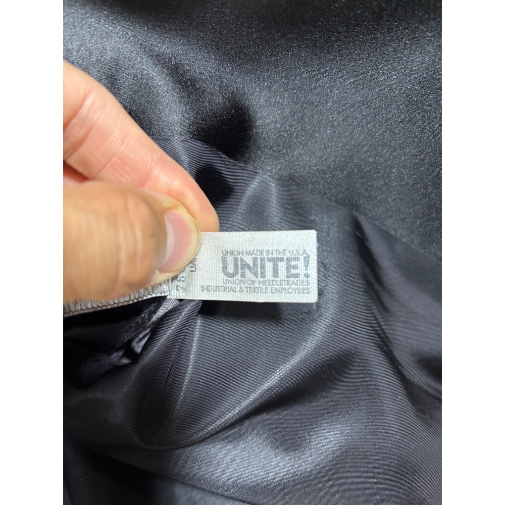 Tallia Uomo for Nordstrom Mens Black Worsted Wool Tuxedo Suit 44R 38W Peak Lapel - Picture 7 of 13